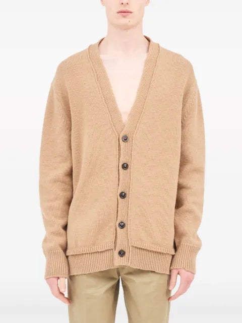 Maison Margiela V-neck elbow-patch cardigan