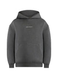Manière De Voir S001 in charcoal grey signature relaxed fit hoodie