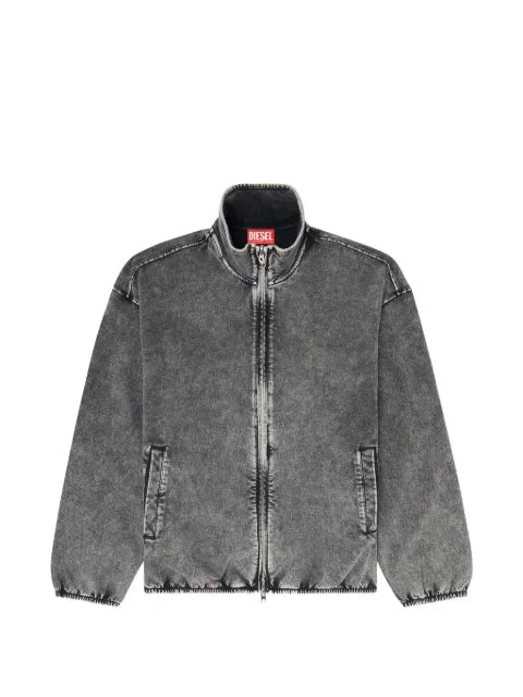 Diesel sweat jacket with denim effect