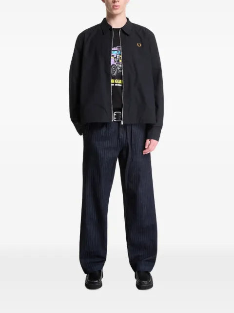 Fred Perry logo-embroidered poplin jacket