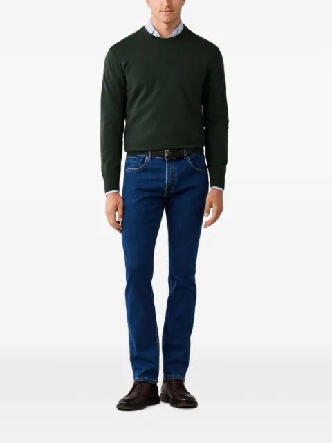 Hackett London patch-detail crew-neck knit