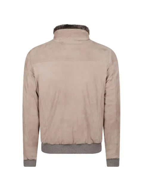 Moorer shearling-trim cashmere jacket