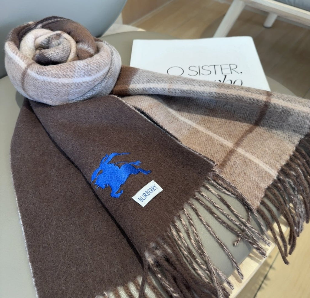 Burberry Two-Sided Fringed Scarf