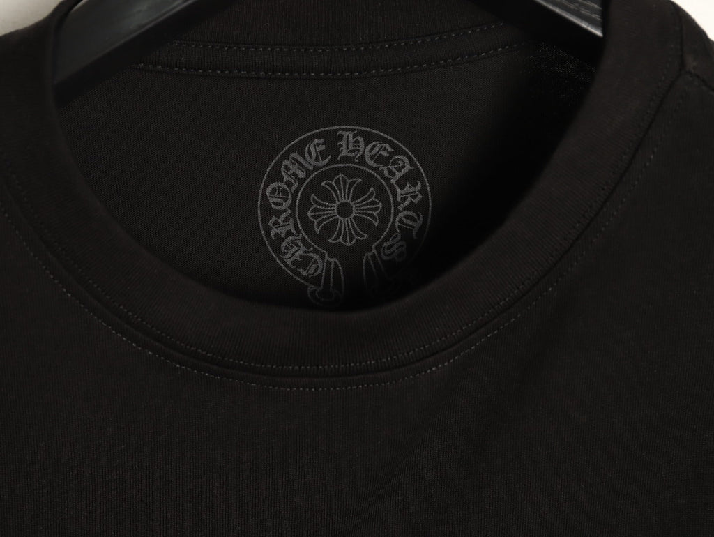 Chrome Hearts Floral Cross Gothic Print Long-Sleeve T-Shirt - Black